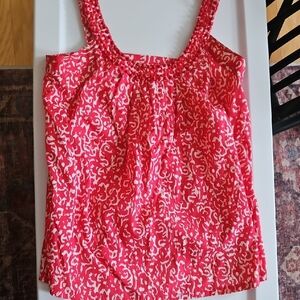 Women's Red Beaded Patterned Top